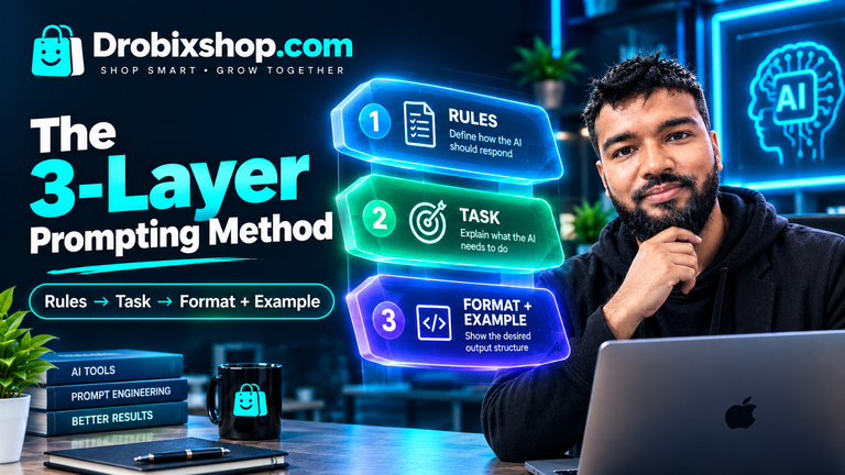 The 3-Layer Prompting Method: Rules, Task, Specific Format and Example