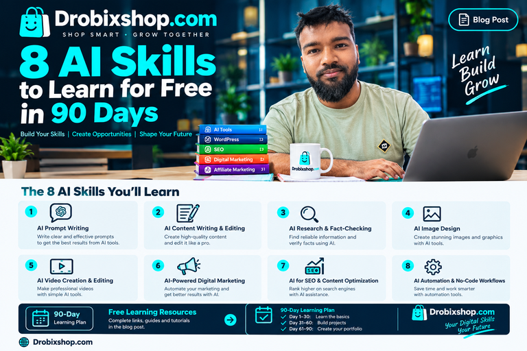 8 AI skills beginners can start learning for free in 90 days
